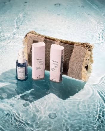 Kerasilk Essentials Repairing Travel Set - Šampon 75 ml + kondicionér 75 ml + sprej 50 ml Dárková sada