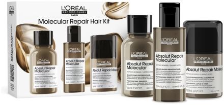 L´oréal Professionnel Serie Expert Absolut repair Molecular Trio Mini Set - Šampon 100 ml + sérum 75 ml + maska 50 ml Dárková sada