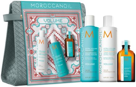 Moroccanoil Volume Vánoční Set - Šampon 250 ml + kondicionér 250 ml + olej light 50 ml + Dárková sada
