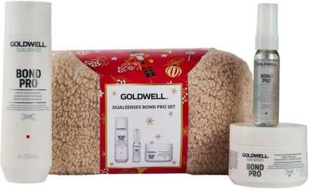 Goldwell Dualsenses Bond Pro Christmas Set - Šampon 250 ml + maska 200 ml + posilující sprej 30 ml Dárková sada