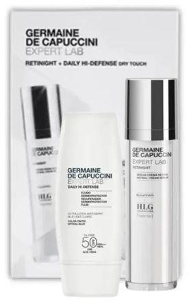 Germaine de Capuccini Expert Lab Set - Sérum Retinight 50 ml + netónovaný Daily Hi- defense dry touch SPF 50 30 ml Dárková sada