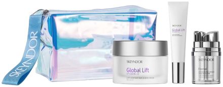 Skeyndor Global Lift Letní Set - Krém 50 ml + krém na oční okolí 15 ml + Eternal dvoufázový elixír 5 ml + 5 ml Dárková sada
