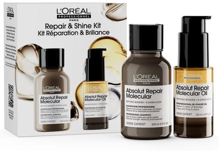 L´oréal Professionnel Serie Expert Absolut repair Molecular Mini Duo Oil Set - Šampon 100 ml + vlasový olej 30 ml Dárková sada