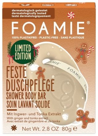 Foamie Feste Duschpflege Gingerbread Cookie GLB - Tuhé sprchové mýdlo 80 g