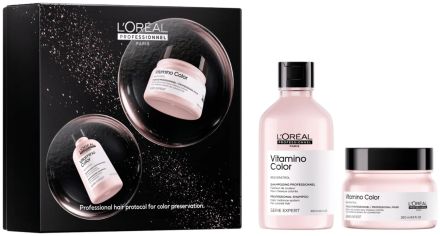 L´oréal Professionnel Serie Expert Vitamino Color Vánoční Duo Set -Šampon 300 ml + maska 250 ml Dárková sada