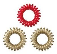 Invisibobble Twinkle Limited Edition - gumička do vlasů červená 1ks + zlatá 2ks