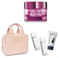 Germaine de Capuccini Timexpert Rides X.Cel Rose Nude Set - Regenerační krém s dvojím účinkem 50 ml + Odličovač make-upu 125 ml + Pleťová voda 125 ml + Custom maska 50 ml + Růžový neceser Dárková sada