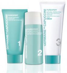 Germaine de Capuccini Purexpert Natural Perfect 1-2-3 Oily Skin Set - Čistící matující pěna 30 ml + exfoliační esence 50 ml + tónovací krém 50 ml Dárková sada