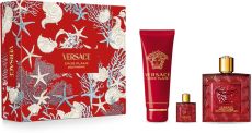 Versace Eros Flame Men Set - EDP 100 ml + EDP 5 ml + sprchový gel 150 ml Dárková sada