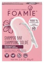 Foamie Shampoo Bar Hibiskiss - Tuhý šampon pro poškozené vlasy 80 g