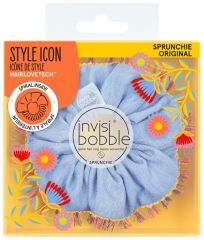 Invisibobble SPRUNCHIE Flores & Bloom Hola Lola - Gumička do vlasů Modrá 1 ks