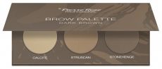 Pierre René Brow Palette Dark Brown - Profesionální paletky na obočí Dark Brown 3 x 1,3 g