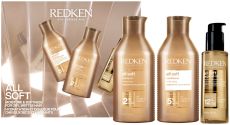 Redken All Soft Vánoční sada - šampon 300 ml + kondicionér 300 ml + víceúčelový olej 100 ml Dárková sada