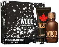 Dsquared2 Wood Pour Homme Set - EDT 100 ml + mycí gel na vlasy a tělo 100 ml + klíčenka Dárková sada