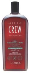 American Crew 3v1 Chamomile + Pine - Šampon, kondicionér a tělový gel 1000 ml