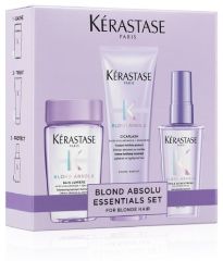 Kérastase Blond Absolu Travel Set - Šampon Lumiére 80 ml + sérum 45 ml + péče 75 ml Dárková sada