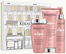Kérastase Chroma Absolu Vánoční Set - Šampon Bain chroma 250 ml + péče 200 ml + sérum 150 ml Dárková sada