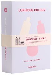 Maria Nila Luminous Colour Holiday Box - Šampon 350 ml + kondicionér 300 ml + maska 250 ml Dárková sada