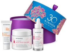 Ainhoa Multivit Glow Vánoční Set - Krém 50 ml + multivitamínové sérum 50 ml + peelingový gel 15 ml Dárková sada