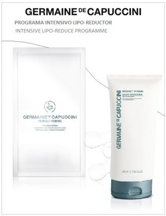 Germaine de Capuccini Perfect Forms Intensive Lipo-Reduce Programme Set - Náplasti proti celulitidě 14 Ks + Liporedukční krém 200 ml Dárková sada
