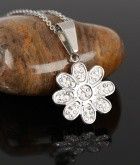 Náhrdelník se štrasovým přívěskem z nerez oceli - Květinka 2 16771_1_3