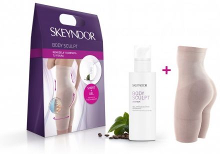Skeyndor Body Sculpt Destock - drenážní gel proti celulitidě 200ml + Šedé šortky k redukci objemu vel. L/XL Dárková sada
