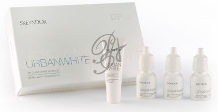 Skeyndor Urban White Advanced Kit - Depigmentační ochranný denní krém + Bělící faktor sada