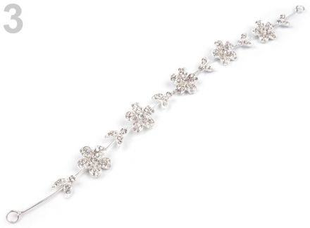 Štrasová ozdoba do vlasů 3 1ks