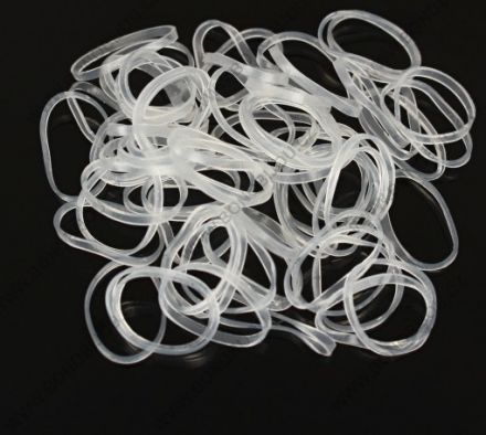 Sada silikonových gumiček průhledaná 50ks