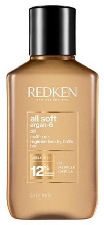 Redken All Soft Argan-6 Oil - Víceúčelový olej pro suché vlasy 111 ml