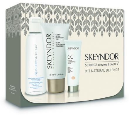 Skeyndor Natural Defence Kit - Hydratační krém 24H 50ml + Micelární voda 100ml + CC krém č.01 20ml Dárková sada