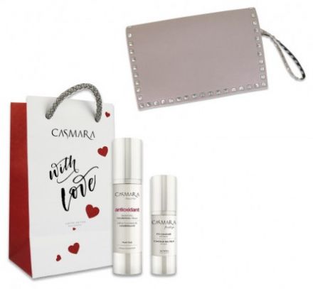 Casmara Antioxidant Letní sada 2018 - Hydratační vyrovnávací krém 50 ml + Protivráskový krém na oční okolí 15 ml + Neceser Dárková sada