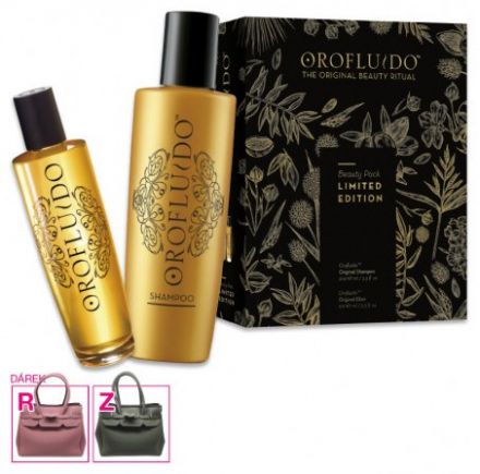 Orofluido Original Vánoční Sada - Elixír 100 ml + šampon 200 ml + kabelka Dárková sada