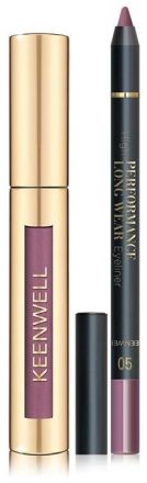 Keenwell Eyexpression Extreme Kit - Voděodolná tužka na oči č. 05 1,5 g + řasenka fialová 4 ml Dárková sada