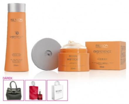 Revlon Professional Eksperience Wave Sada - Šampon pro nepoddajné vlasy 250 ml + maska 200 ml + sérum proti vráskám 15 ml + kabelka Dárková sada