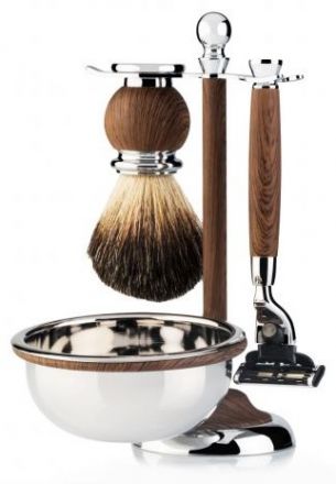 Gordon Barber Kit Rasatura - Stojan+miska na holení+štětka na holení+strojek na holení Dárková sada