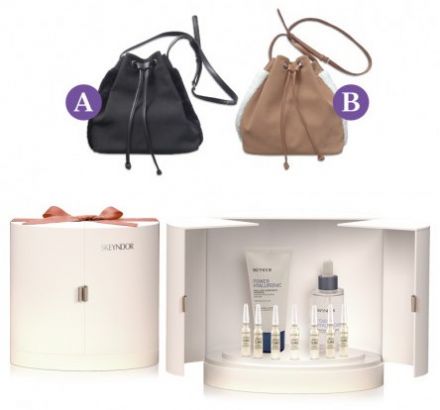 Skeyndor Power Hyaluronic Vánoční sada pro suchou pleť - Hydratační krém 50 ml + booster 30 ml + ampule Uniq Cure 8H noční reparace 7 x 2 ml + kabelka Dárková sada