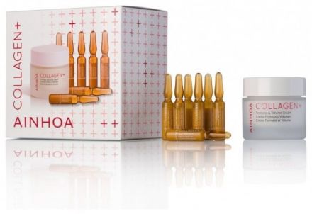 Ainhoa Collagen+ Set - Krém pro pevnost a objem 50ml + Šokové ampule 7x2 ml Dárková sada
