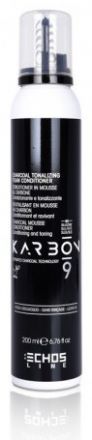 Echosline Karbon 9 Charcoal Tonalizing Foam Conditioner - Tónující bezoplachový pěnový kondicionér 200 ml