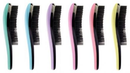 Detangler kartáč na vlasy s rukojetí - pastelový růžový