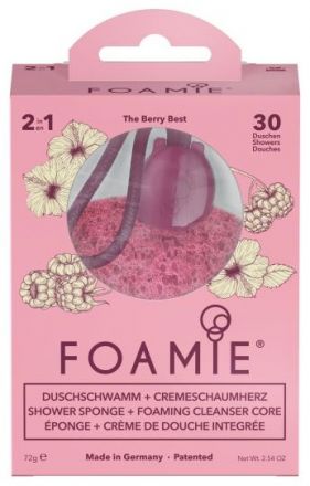 Foamie Shower Sponge The Berry Best - Houbička na mytí 2 v 1 72 g