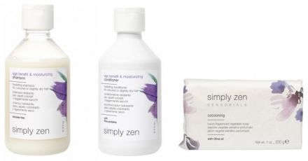 Simply Zen Sensorials Age Benefit Trio - Hydratační šampon 250 ml + Hydratační kondicionér 250 ml + tuhé mýdlo 200 g Dárková sada