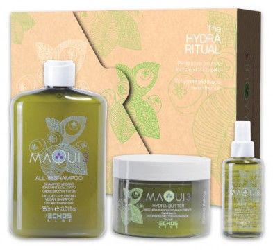 Echosline Maqui 3 Hydratační rituál Letní Set - Šampon 385 ml + maska 250 ml + olej 100 ml Dárková sada