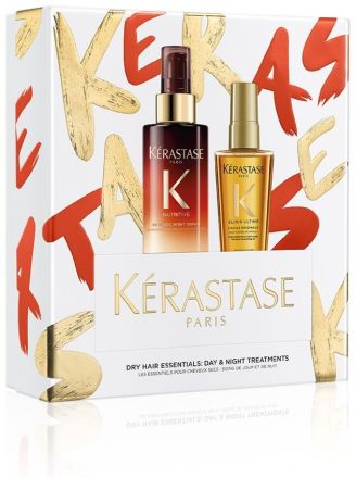 Kérastase Nutritive Vánoční Duo Sada - Noční sérum 90 ml + vlasový olej 50 ml Dárková sada