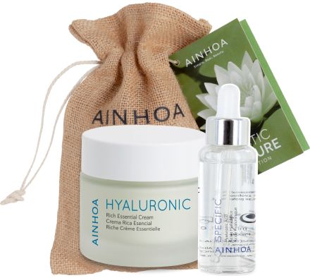 Ainhoa Hyaluronic Suchá Pleť Letní Sada - Krém 50 ml + kyselina hyaluronová 50 ml