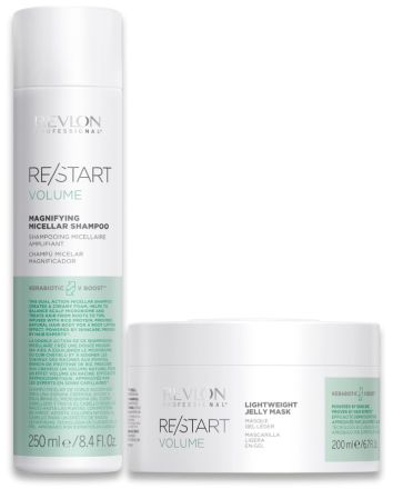 Revlon Professional Restart Volume Vánoční Sada - Šampon na objem 250 ml + maska 250 ml + kartáč na vlasy Dárková sada
