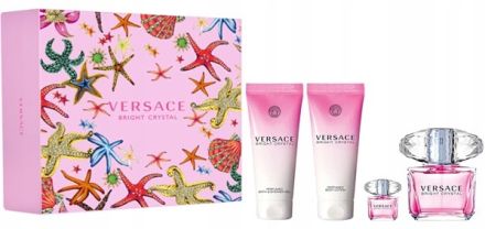 Versace Bright Crystal Set - EDT 90 ml + sprchový gel 100 ml + tělové mléko 100 ml + EDT 5 ml Dárková sada