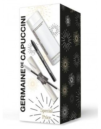 Germaine de Capuccini Intense Eyes Set - Sérum na řasy a obočí 10 ml + odličovač 125 ml + tužka na oči černá 1,40g Dárková sada