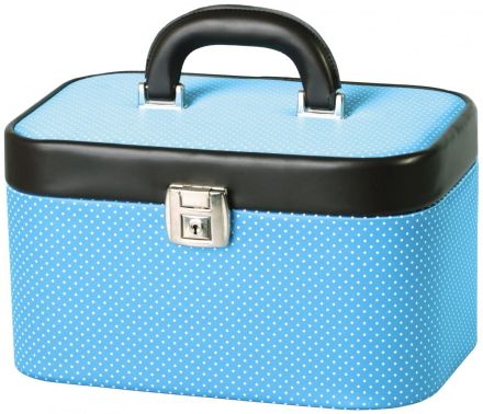 DUP kosmetický kufřík modrý puntík