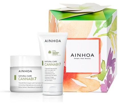 Ainhoa Cannabi7 Suchá Pleť Set - Pleťový krém 50 ml + pleťová maska 50 ml Dárková sada